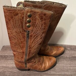 Ariat boot, size 5.5 color: gingersnap, 13” height, almond toe
